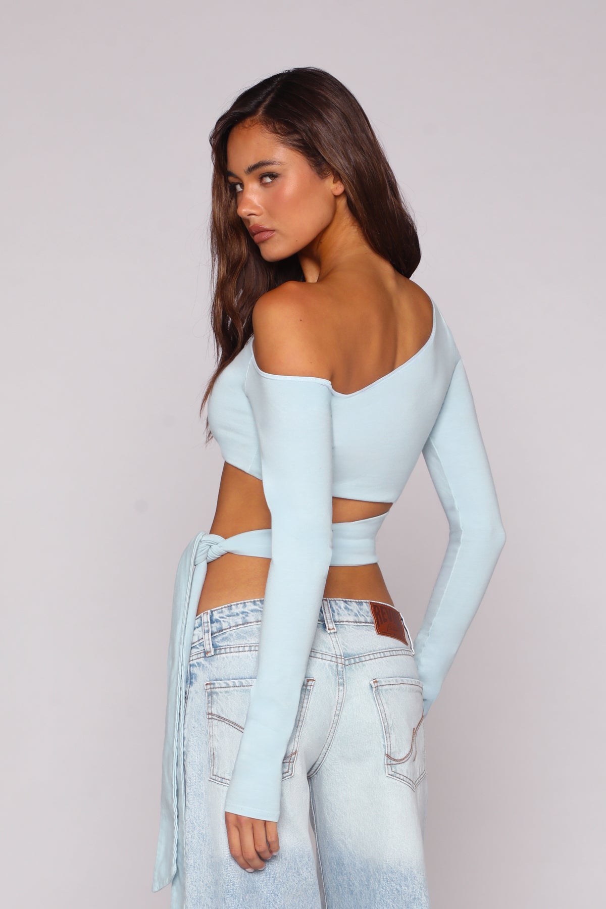 PAISLEY LONG SLEEVE / SKY BLUE