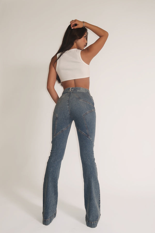 Georgia HIGH RISE SKINNY Tall Women's Jean in Monaco Faded