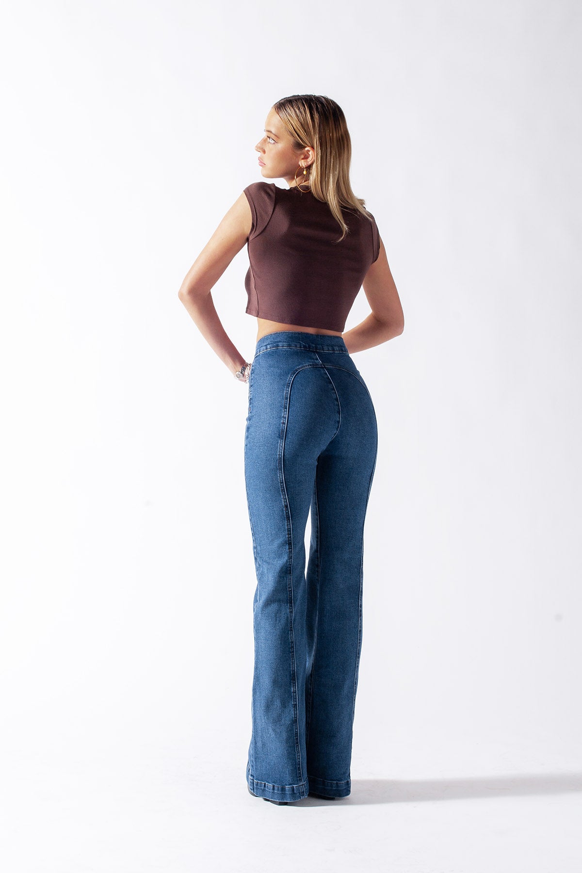 Wildside Saloon Top / Chocolate Brown