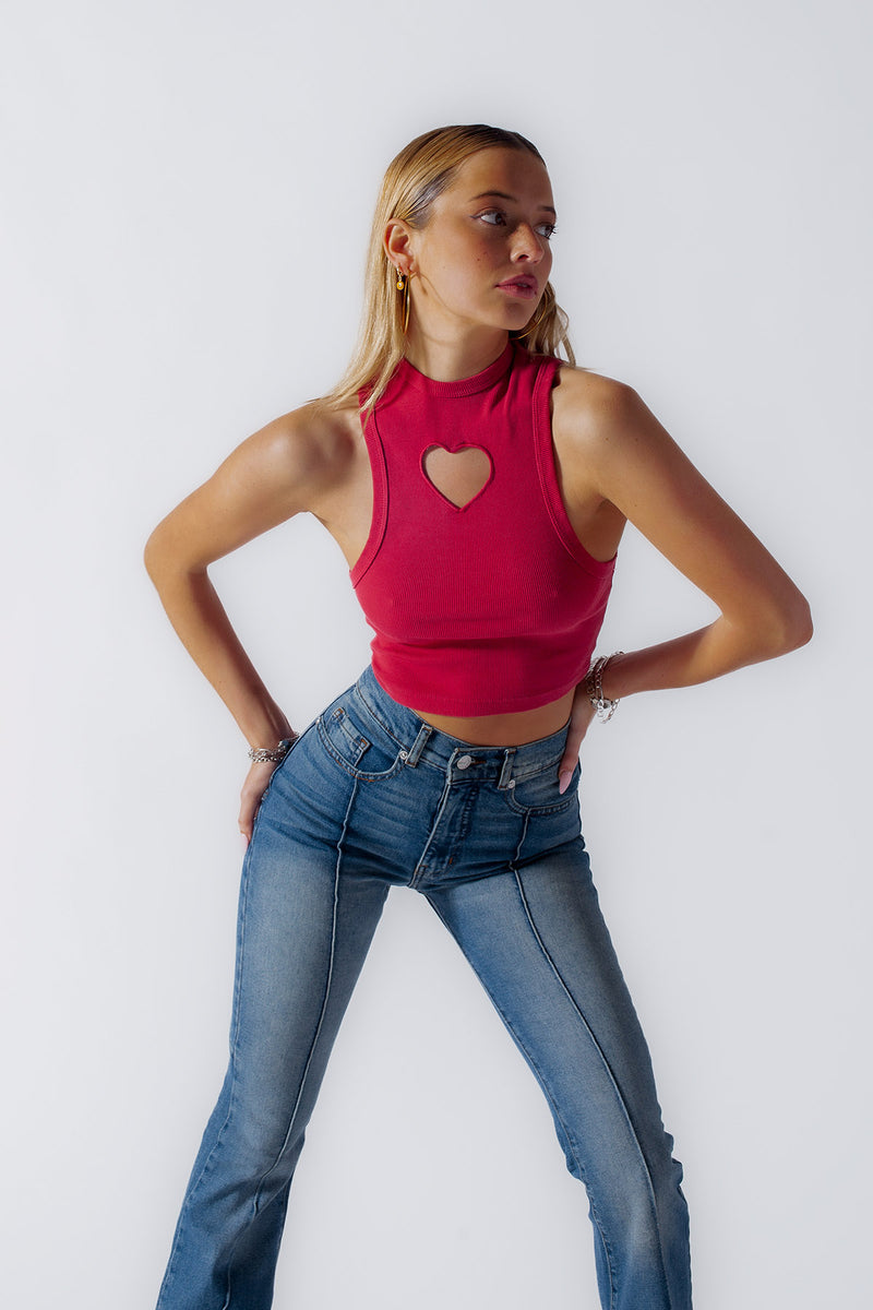 Mon Amour Top / Vintage Red
